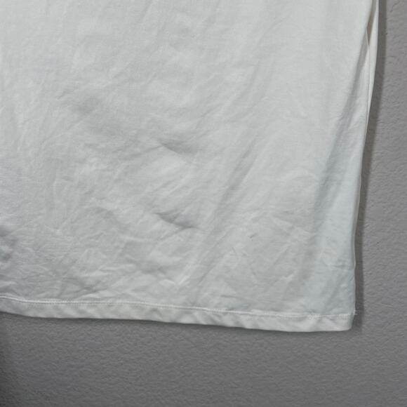 A'nue Miami Womens Size L2 Top Longer Length Tank Cream Scoop Neck Sleeveless - Picture 4 of 8